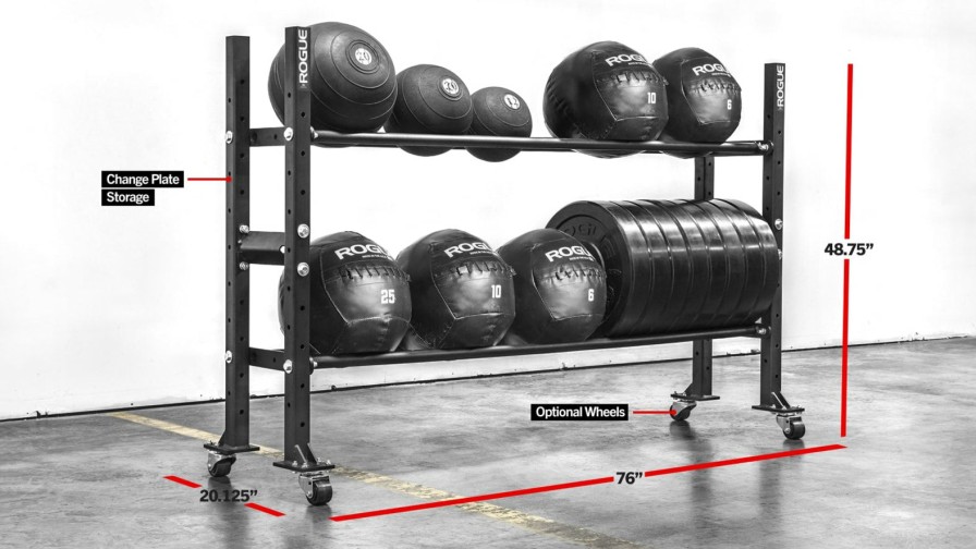 Weightlifting Bars & Plates * | Rogue Fitness 2-Tier Mass Storage System 70