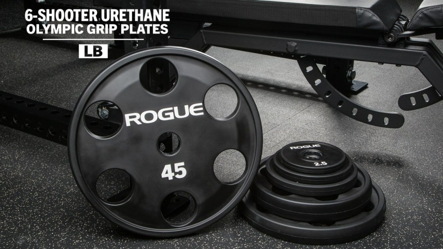 Weightlifting Bars & Plates * | Rogue Fitness Rogue 6-Shooter Urethane Olympic Grip Plates