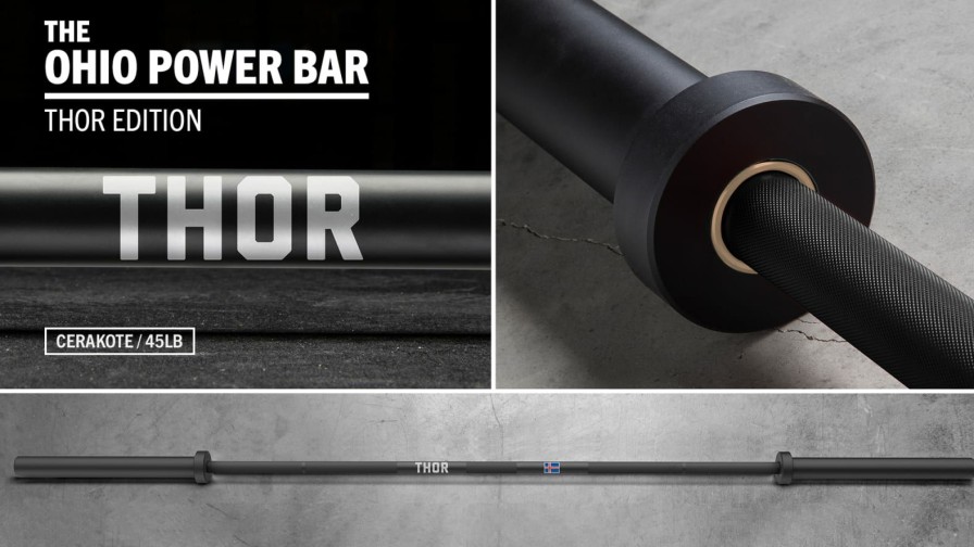 Weightlifting Bars & Plates * | Rogue Fitness Rogue Athlete Cerakote Power Bar Thor Edition