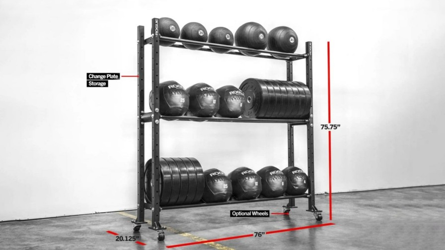 Weightlifting Bars & Plates * | Rogue Fitness 3-Tier Mass Storage System 70