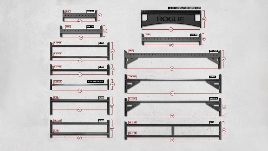 Rogue Rigs & Racks * | Rogue Fitness Monster Lite Crossmembers