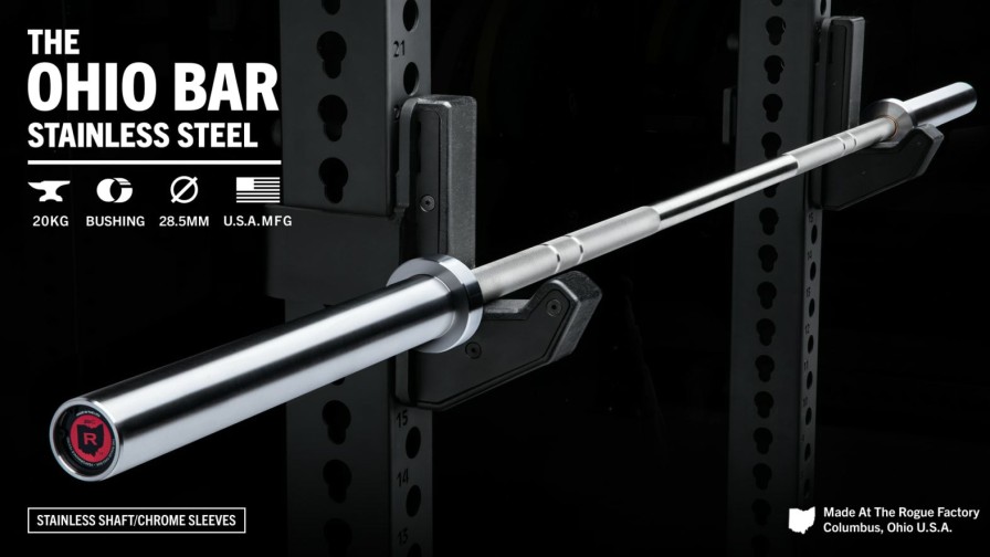 Weightlifting Bars & Plates * | Rogue Fitness The Ohio Bar Stainless Steel