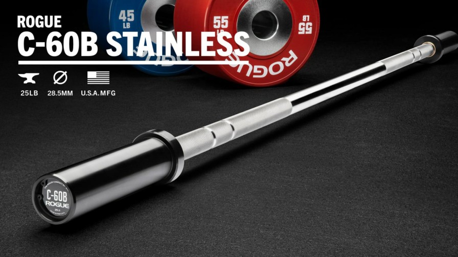 Weightlifting Bars & Plates * | Rogue Fitness C-60B Stainless