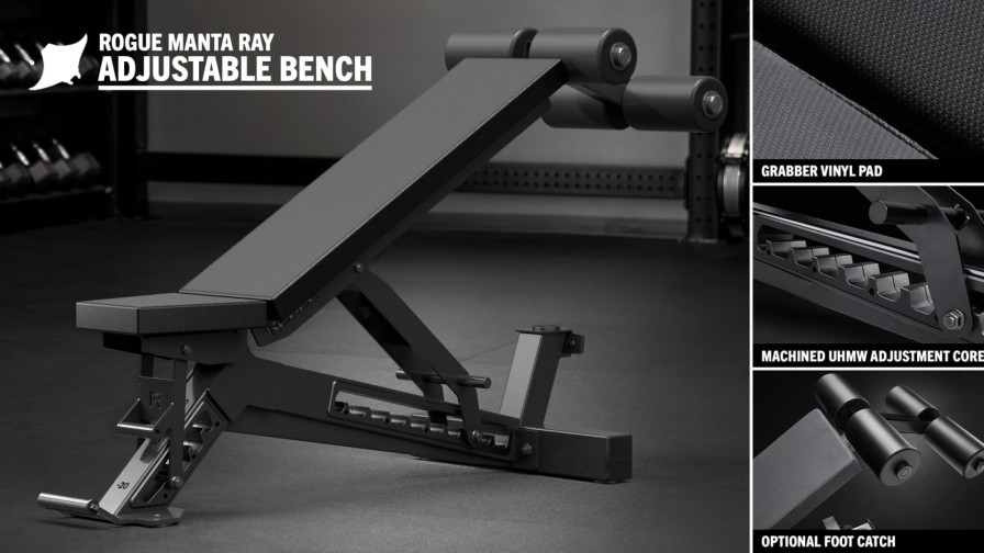 Strength Equipment * | Rogue Fitness Rogue Manta Ray Adjustable Bench